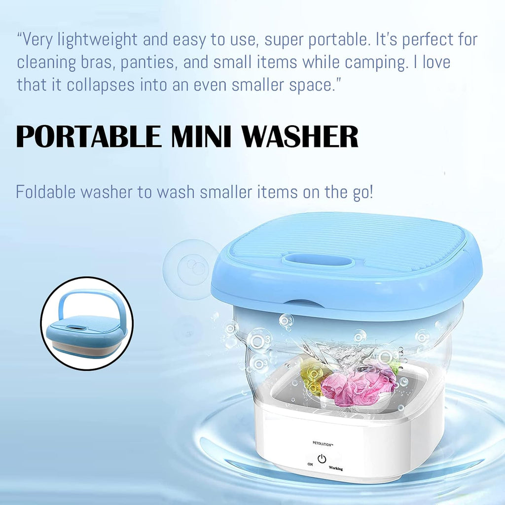 Mini Portable Washing Machine - Folding Washing Machine - Bucket Washer for Clothes Laundry- Collapsible Washing