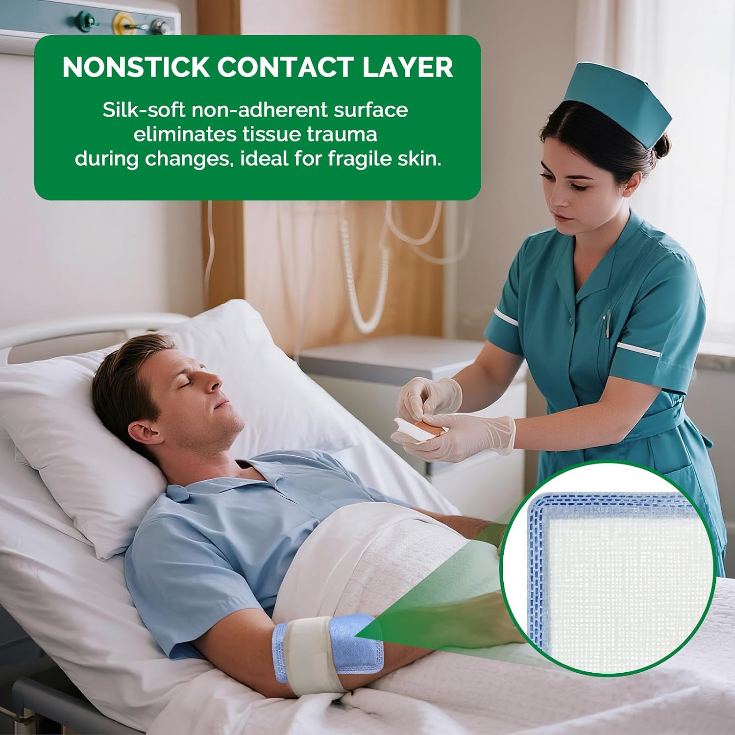 Super Absorbent Wound Dressing 4"x 4" 10 Individual Pack Fast Healing Wound Care Non Stick Bandages Gauze Pads for