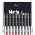 18 Colors Lip Liners Pencil Set with 2 Pencil Sharpeners, Premium Waterproof Smooth Lip Pencils, Long Lasting Matte