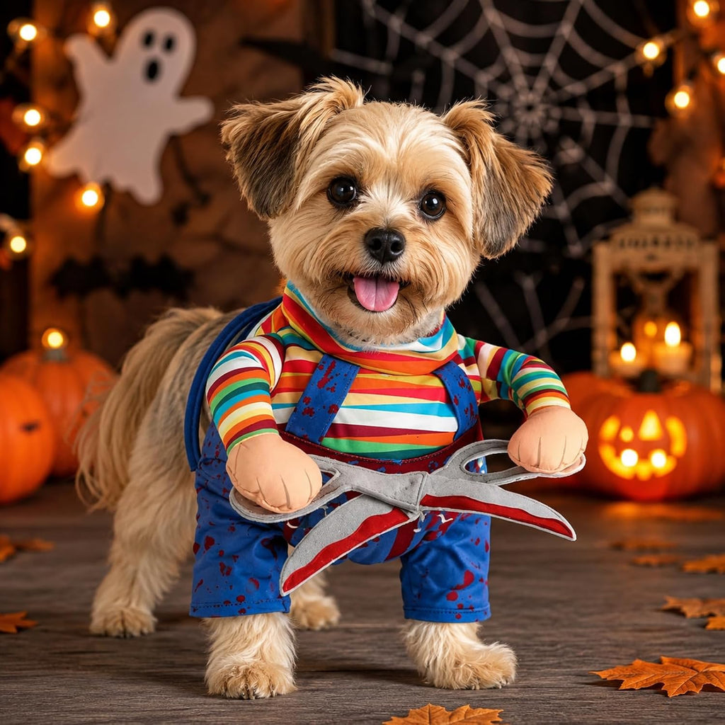 Scissors Style Pet Costume, Funny Adjustable Halloween Outfit for Dog Cat