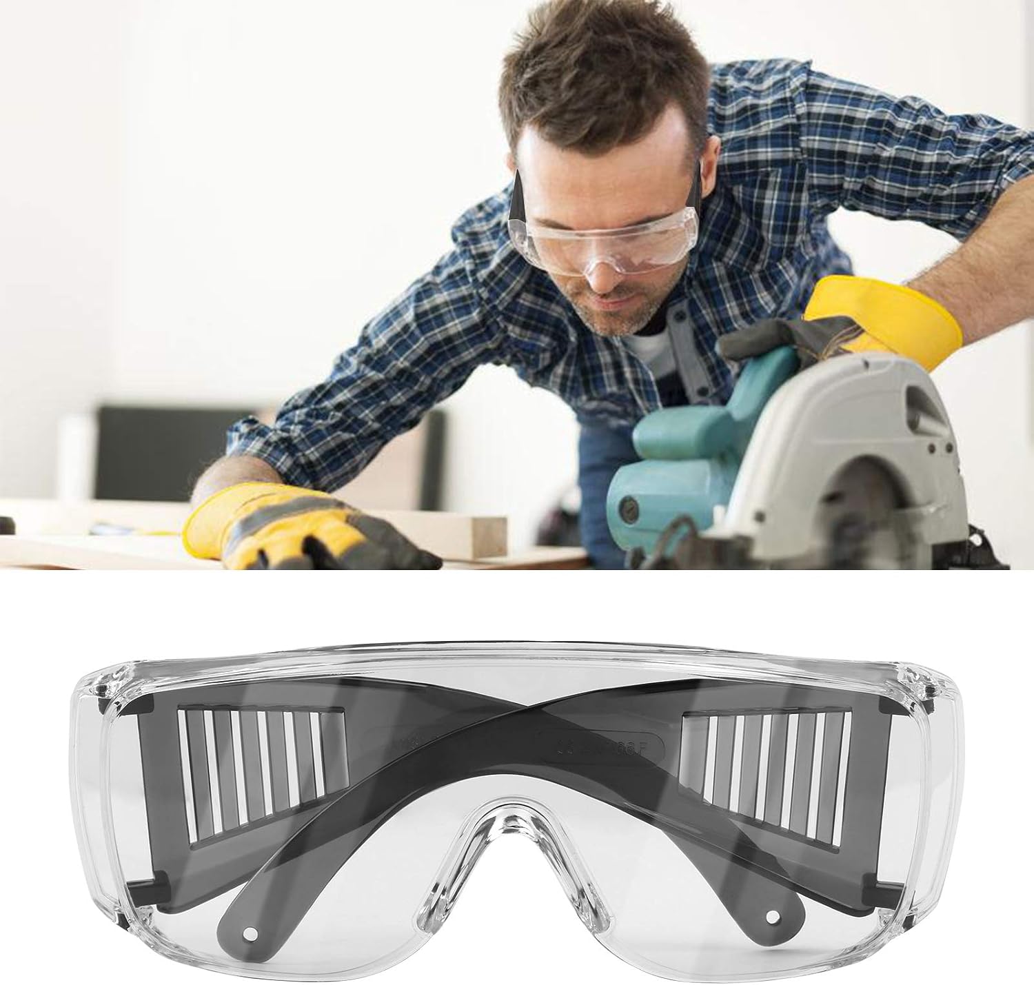 Shooting Glasses Over Eyeglasses, AntiFog Safety Glasses Over Prescription OTG