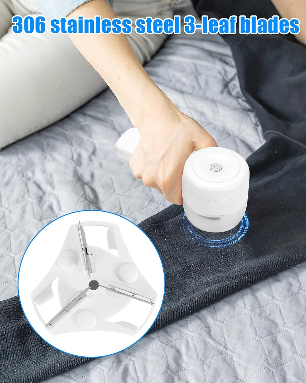 Lint Remover,Fabric Shaver for Clothes,Electric Lint Shaver Rechargeable Long-Lasting Battery,Portable Clothes Shaver