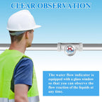 1" NPT Water Flow Indicator Flow Meter Indicator with Tape Stainless Flowmeter for Water Oil Gas