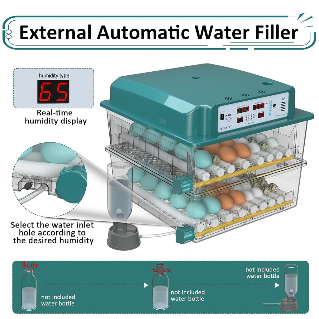 Egg Incubator for Hatching 120 Eggs with 5 Auto Incubation Models