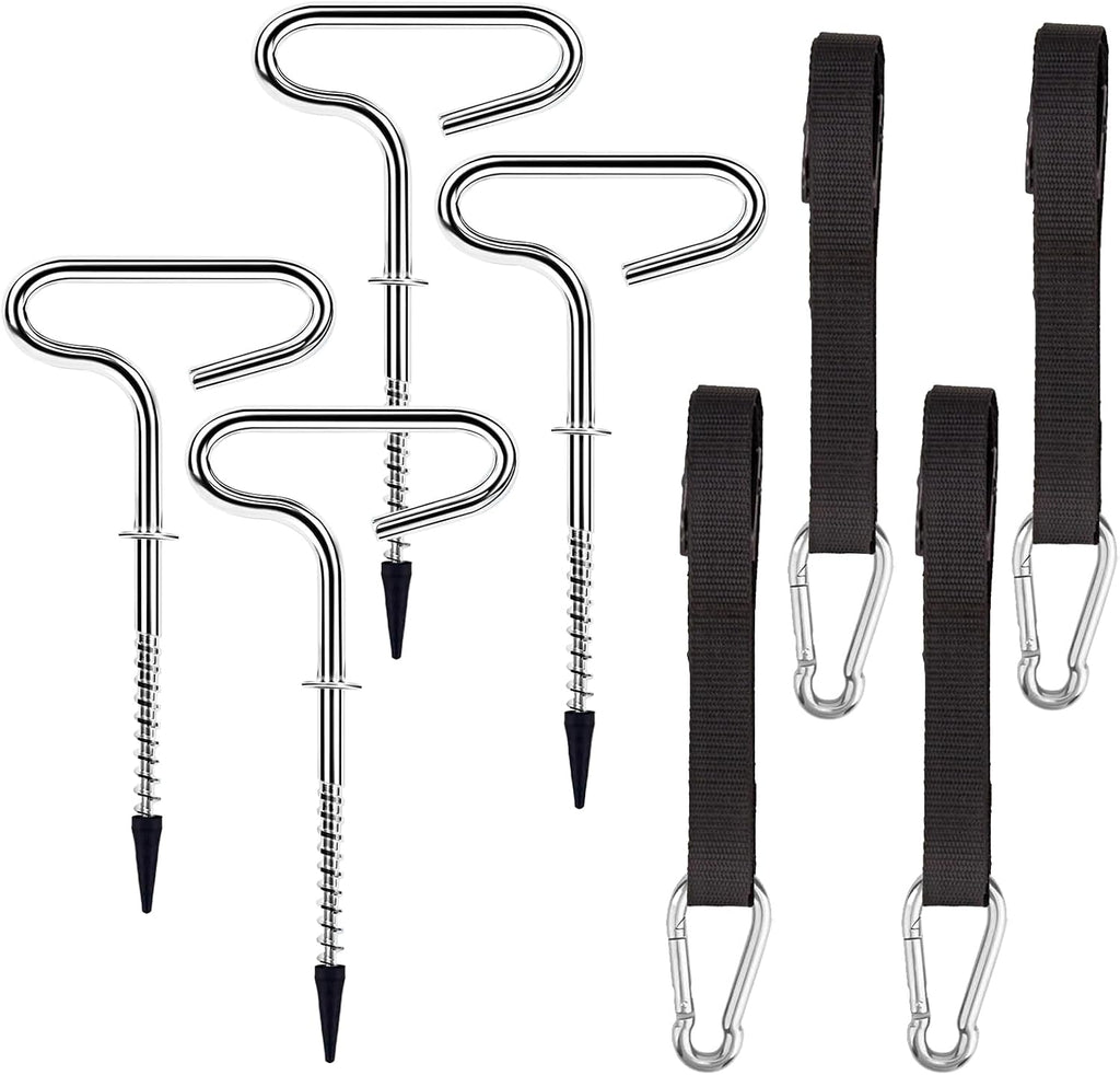 Deluxe Shelter Tie Down Kit 24260 Fit for Eskimo Ice Fishing Tent, Ice Shelter Anchors Tool Accessories for Setting
