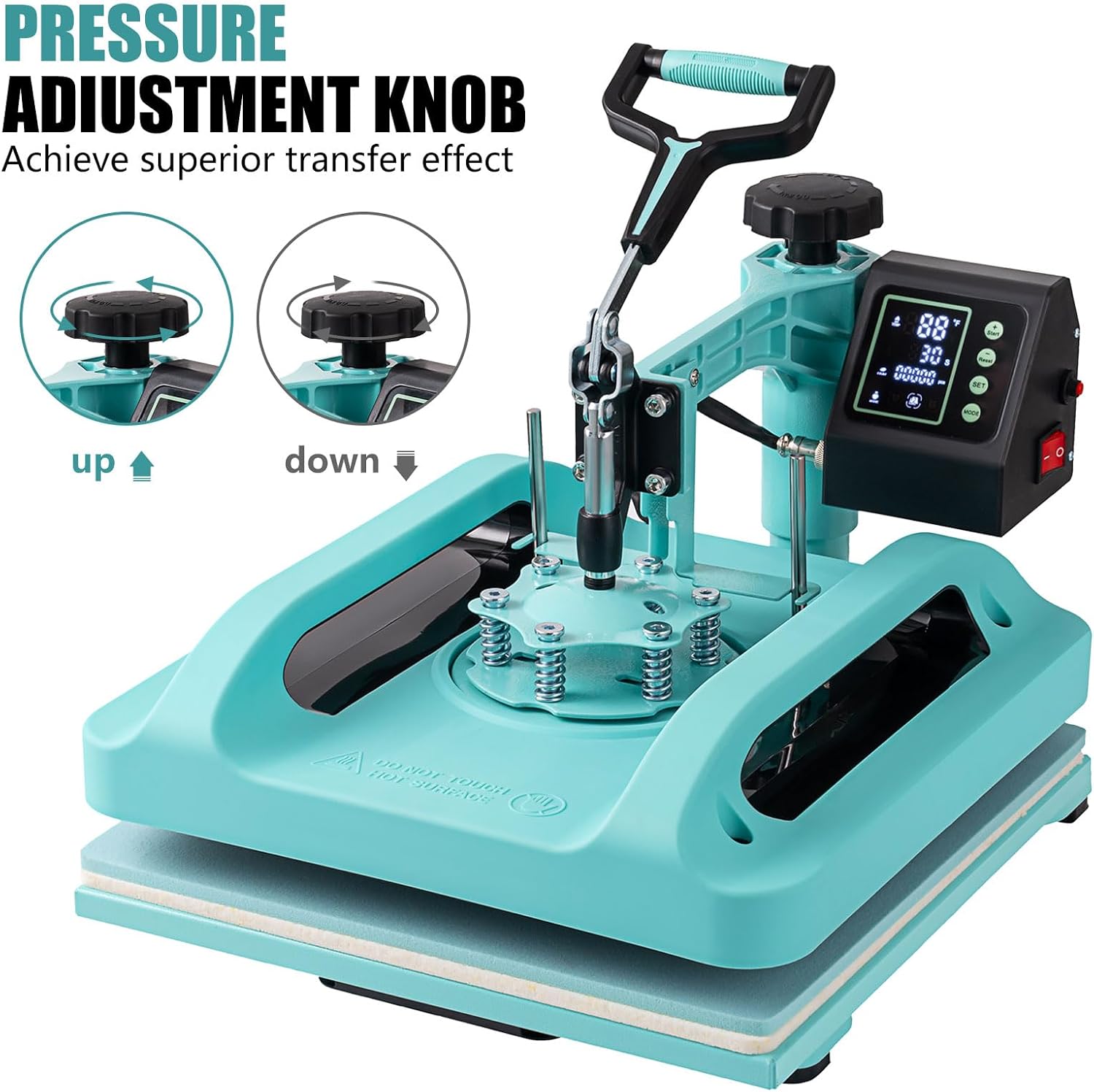 Heat Press 15x15 Inch, 8 in 1 Heat Press Machine with 30 OZ Tumbler Attachment, Professional Sublimation Machine for