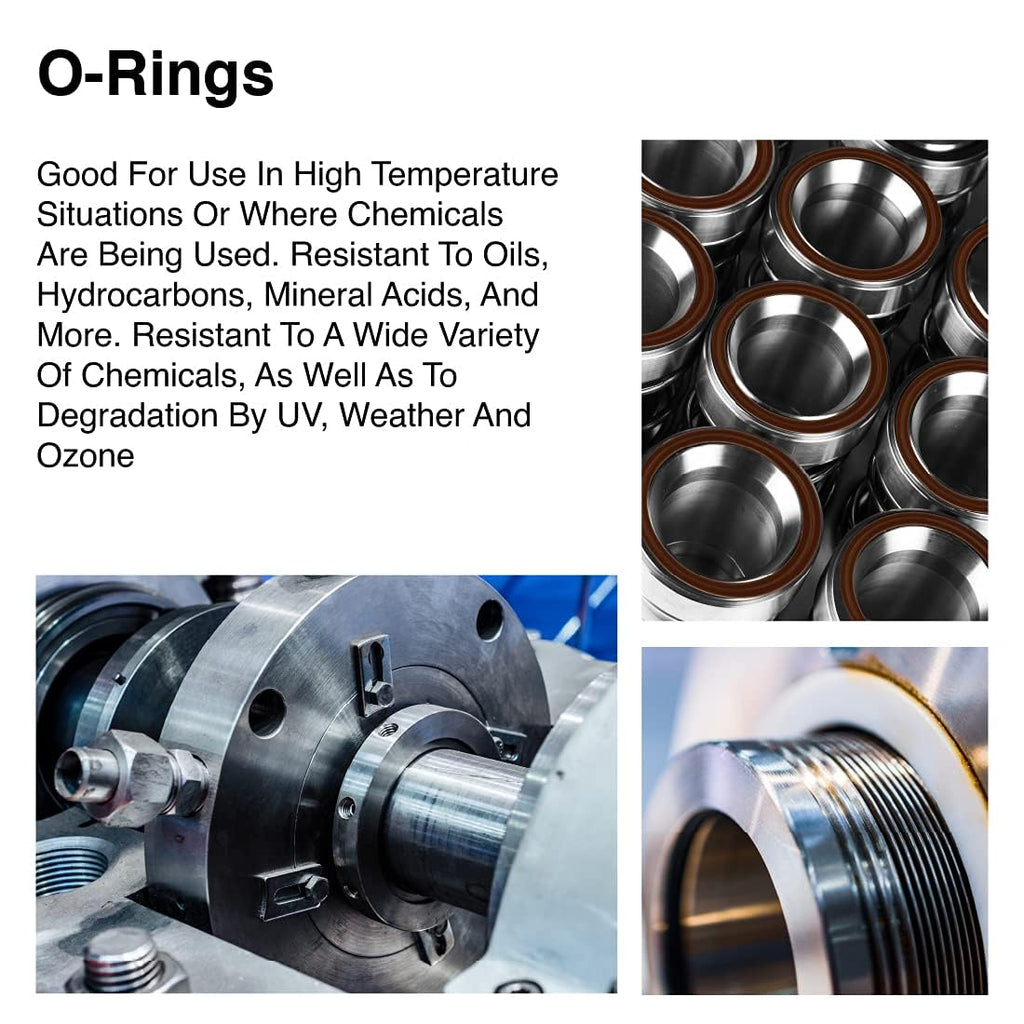 Mr O-Ring 231 Viton O-Ring - 90A Durometer, 2-5/8" ID, 2-7/8" OD, 1/8" CS, Black (Pack of 25)