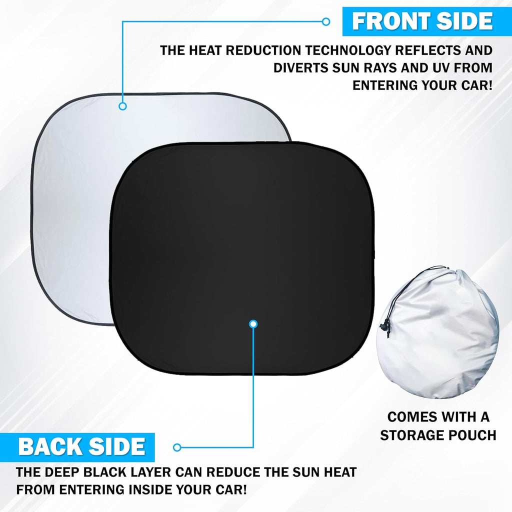 Car Windshield Sun Shade Foldable | Front Windshield Shade for Sun, Heat and UV Rays | Sunshade for Car Front Window