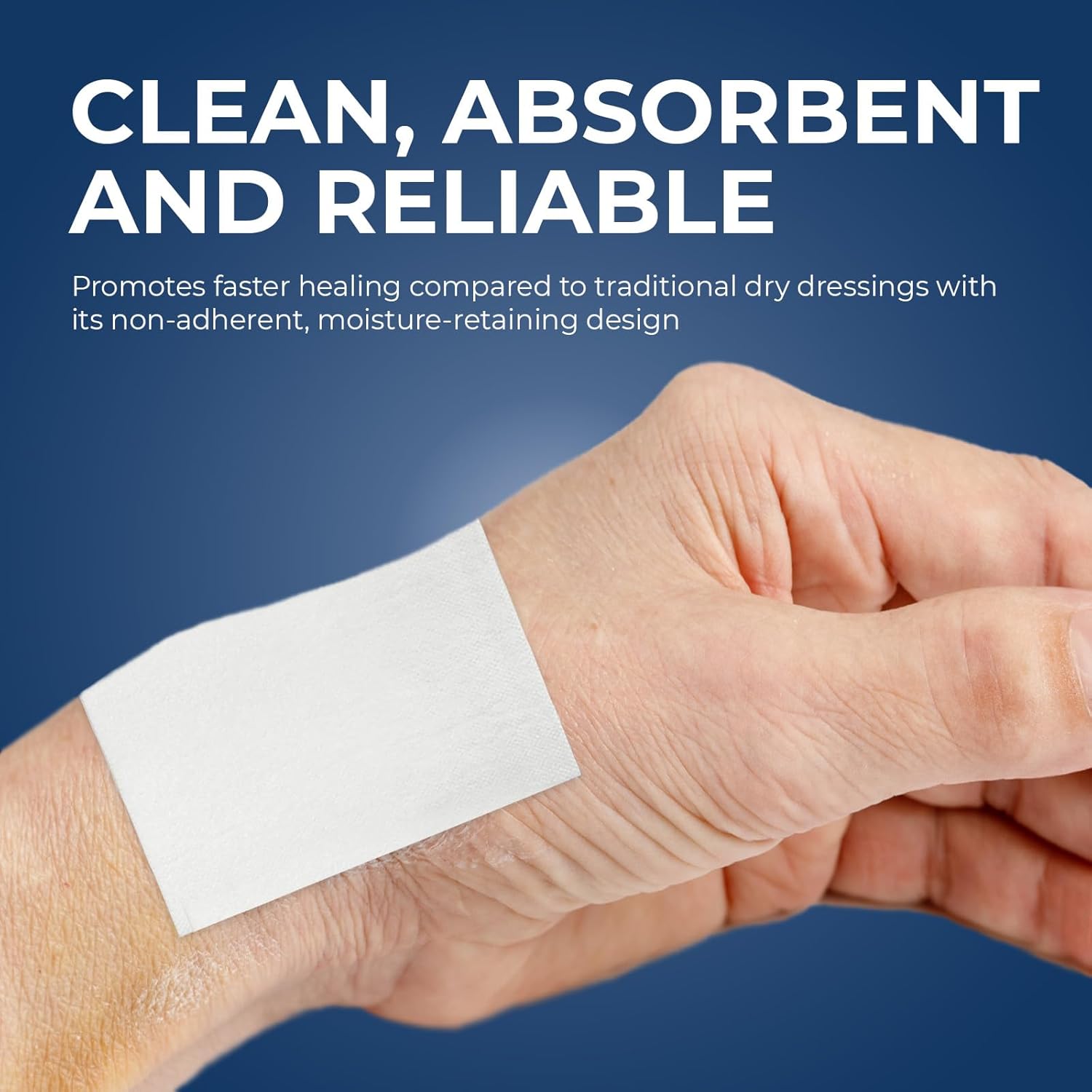 Sterile Non Stick Pads for Wound Care and Wounds, Highly Absorbent, Painless Removal, Individually Wrapped (3x4 Inch