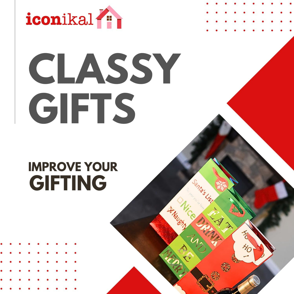 16-Pack HD Christmas Wine Bottle Gift Bags Assorted