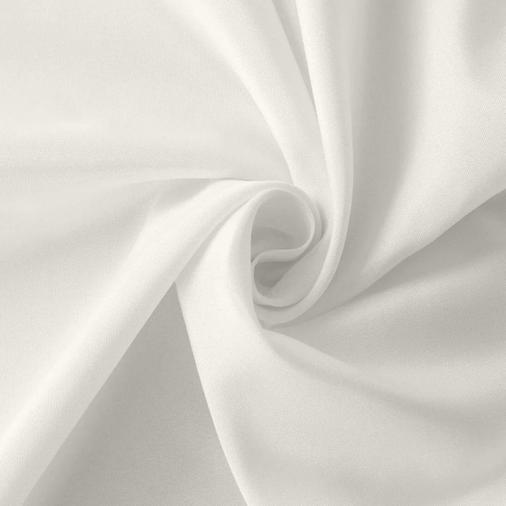 Efavormart 10 Pack Ivory Linen Polyester Folding Chair Covers for Party Dining Chairs Reusable Wedding Chair