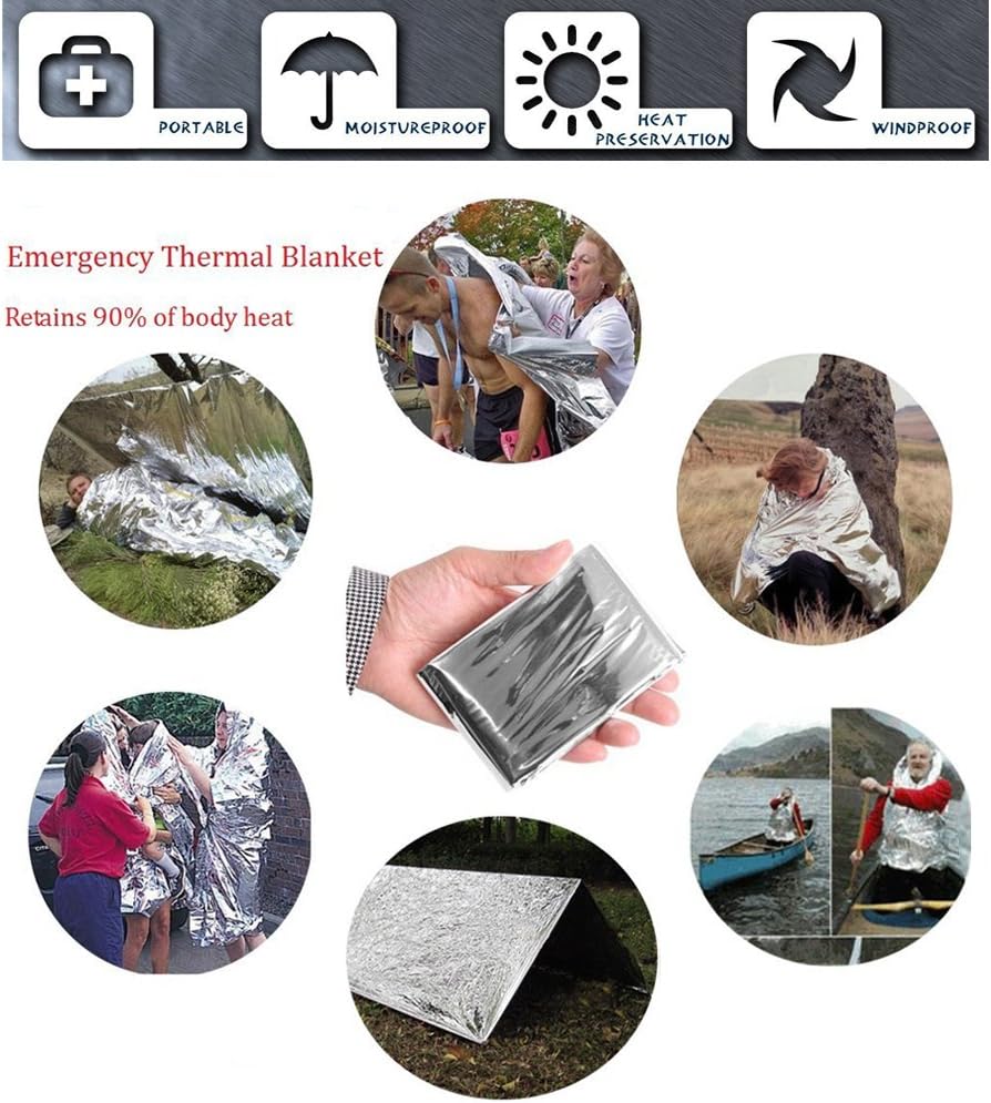 Emergency Survival Kit 13 in 1, Outdoor Survival Gear Tool with Survival Bracelet, Fire Starter, Whistle, Wood
