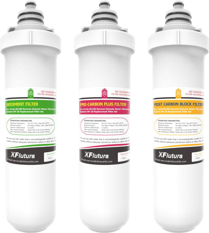 RF-20 Water Filter Replacement Cartridge Compatible With Brondell RC100 RO System, Lasts 6 Months, NOT Including