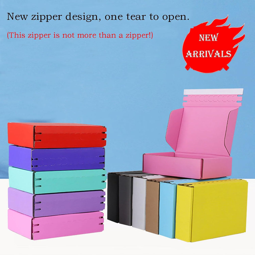 Green Mailer Self-adhesive Shipping Box L10xW8xH2.8Inch Gift Packaging Box
