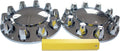 ABS Plastic Chromed Hubcaps Wheel Front Axle Cover Set with 33mm Thread-On Lug Nut Covers for Semi Trucks (Dome)