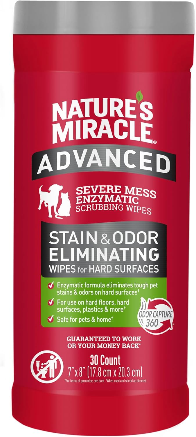 Advanced Pet Stain & Odor Eliminating Wipes, 30 Count