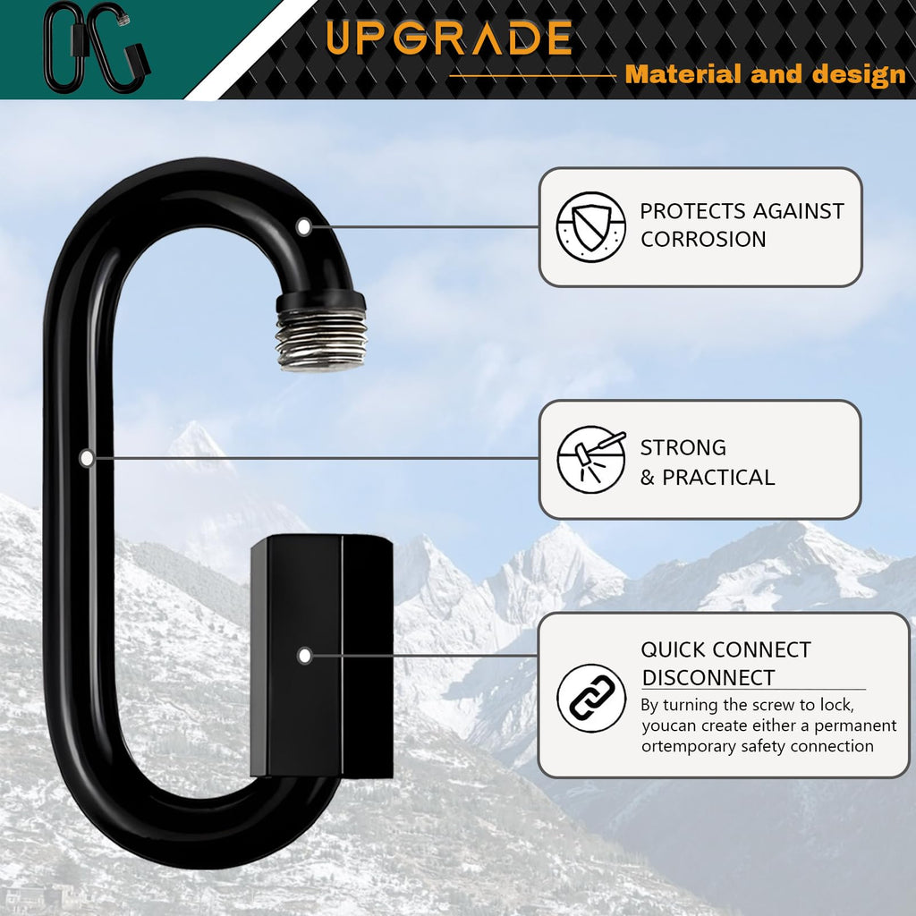20 PCS 3.5IN(M10) Quick Link, Heavy Duty Locking Connector Rated 1600 Lbs
