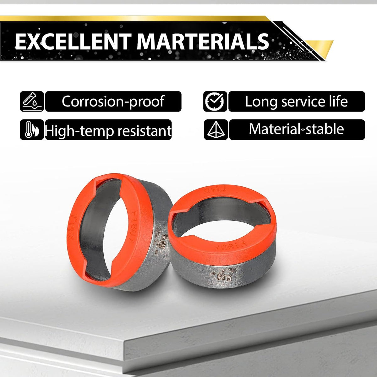 50Pack Foskan 1 Inch PEX Copper Crimp Rings With End Stop