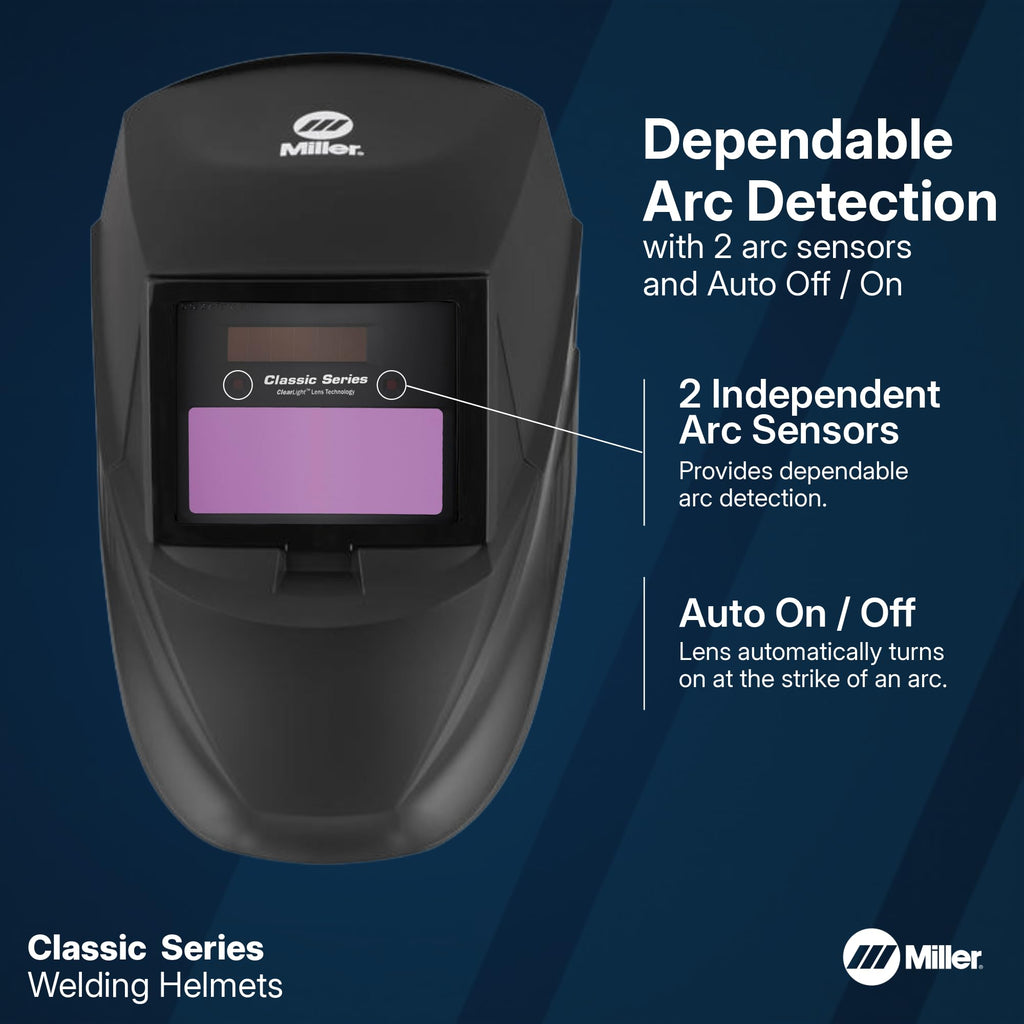 Classic Series Welding Helmet, ClearLight, Shade 8-13, Rise