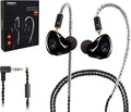 Dual Dynamic Driver IEM Earphones, HiFi Stereo In Ear Monitor Headphones | Wired Earbuds with Detachable Cable, Noise