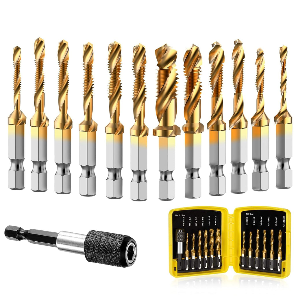 THINKWORK 3-in-1 Combination Drill Tap & Tap Bit Set