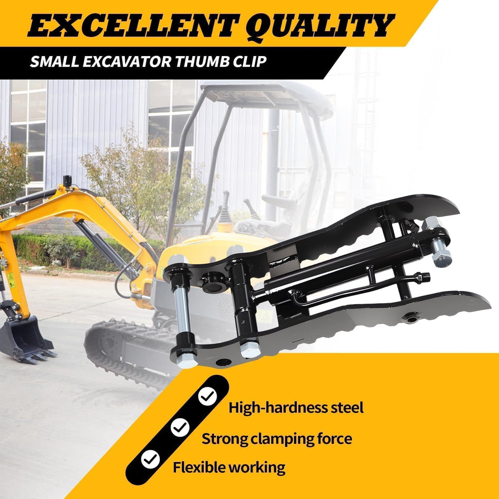 Jecoupoon Single Hole Hydraulic Thumb Clip Compatible with Mini Excavator
