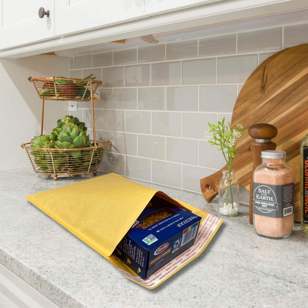 Kraft Bubble Mailers, #2-8.5" x 12", 50 Pack
