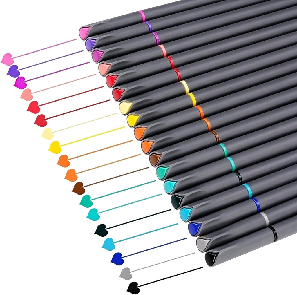 18 Colors Journal Planner Pens, Office School Supplies, Fine Point Fineliner Drawing Art Markers for Bullet