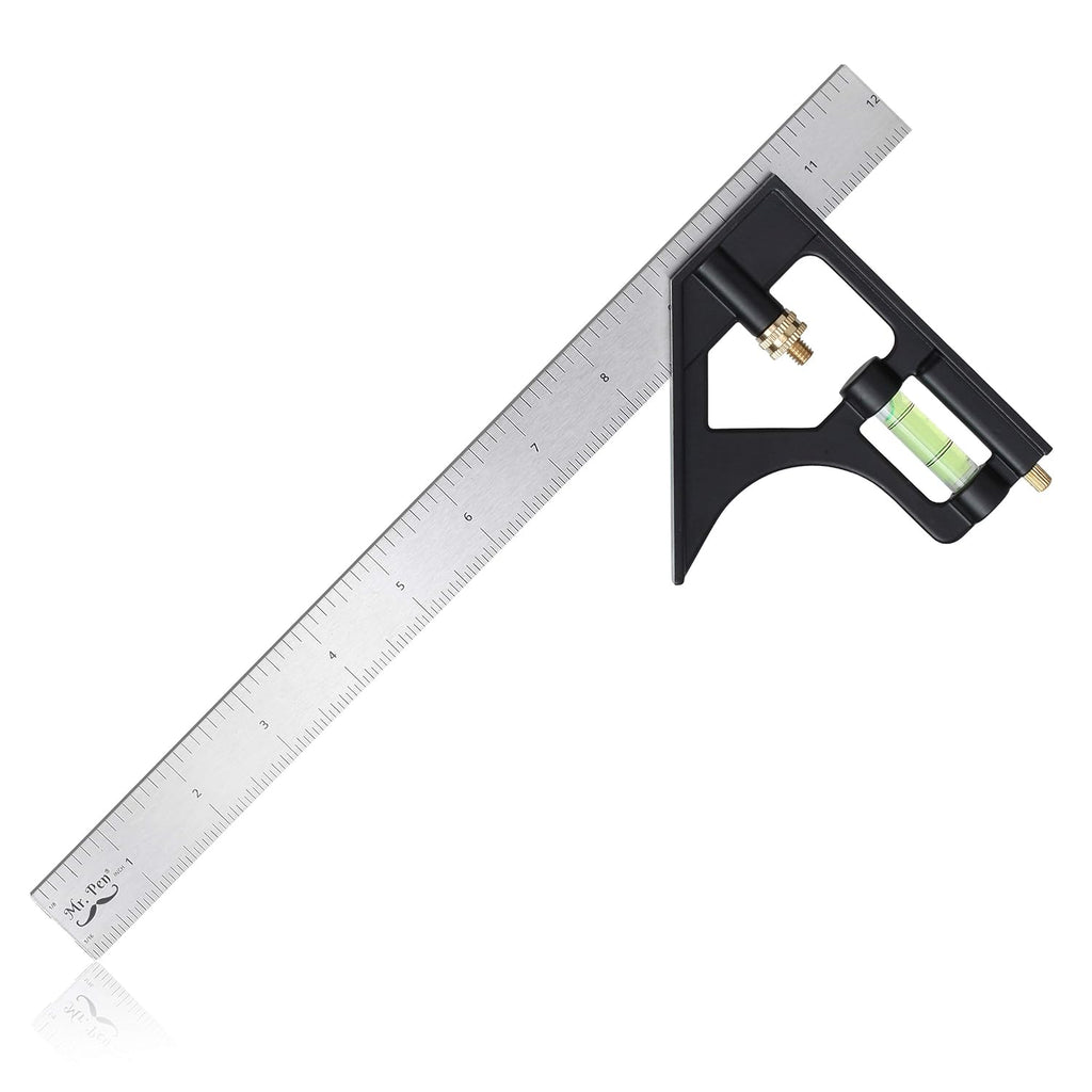 Combination Square, 12" Combo Square, Carpentry Tools | Carpenter Square, Woodworking Tools, Framing Square, T