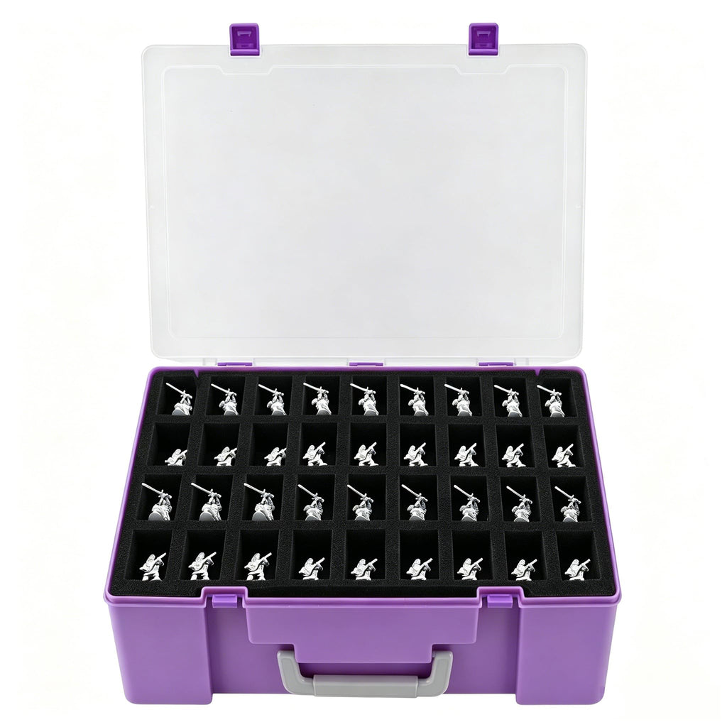 Miniature Storage Figure Case, Purple, 108 Slot