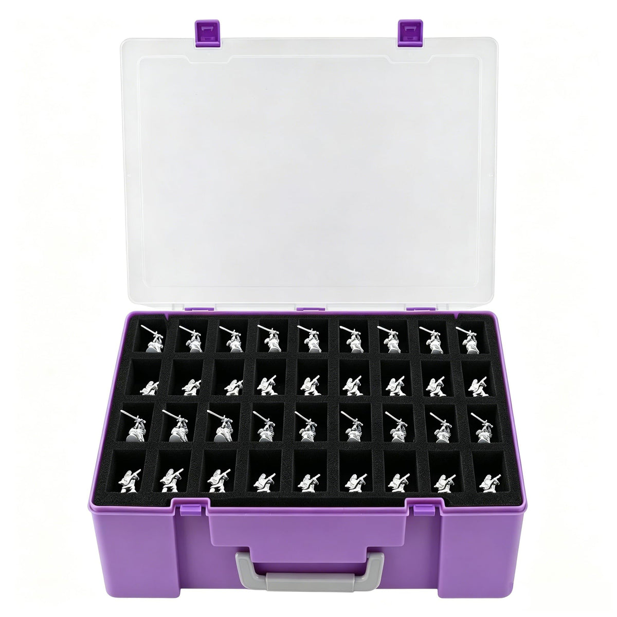 Miniature Storage Figure Case, Purple, 108 Slot