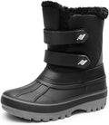 Unisex Snow Waterproof Winter Boots | Warm Faux Fur Lined Outdoor Secure Grip Anti Slip Outsole Easy Wear Windproof