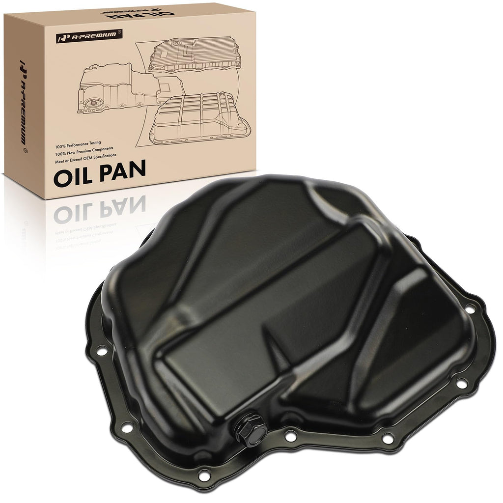A-Premium Engine Oil Pan Sump with Drain Plug Compatible with Hyundai