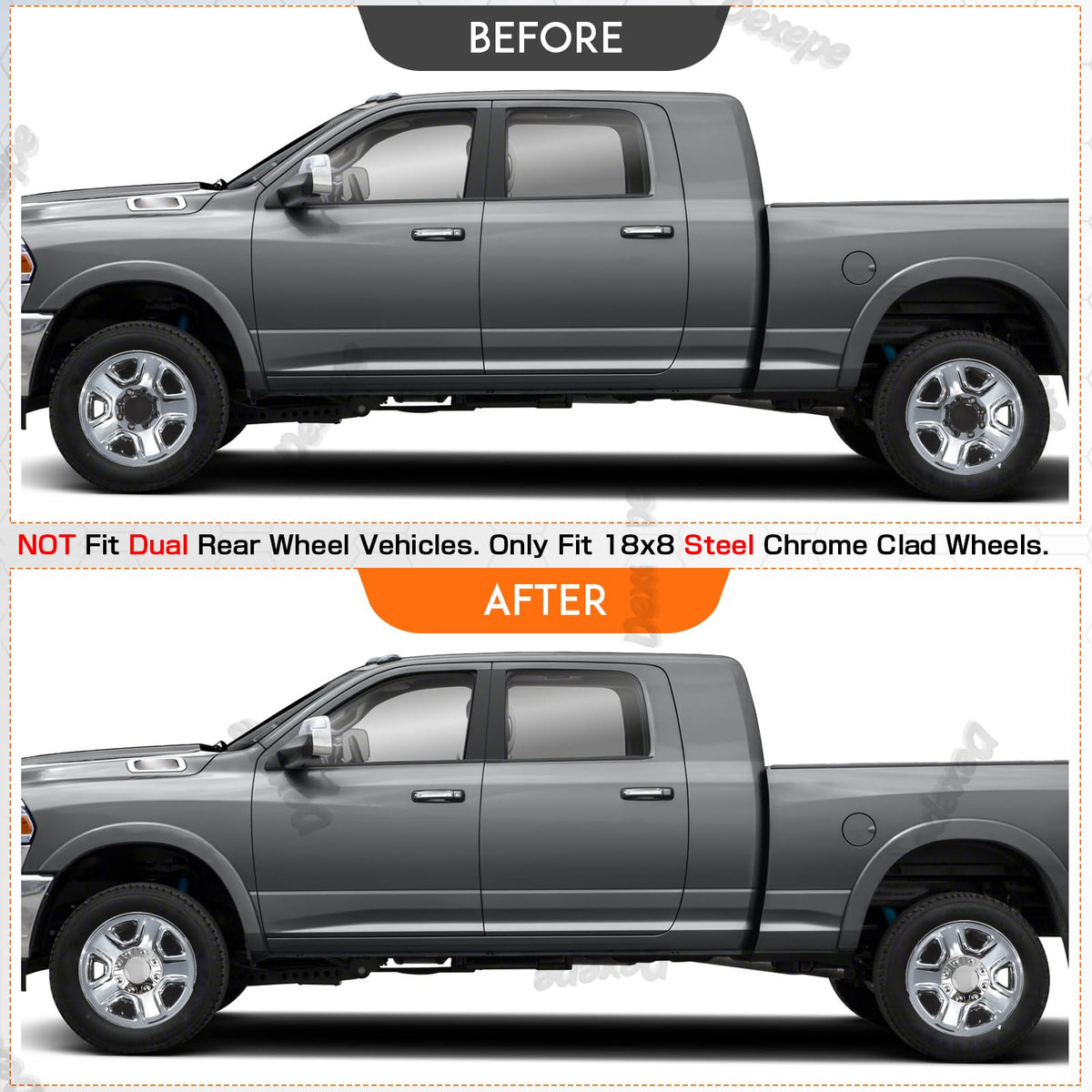 Wheel Center Cap Fit for Dodge Ram 2500 3500 SRW 2019-2026