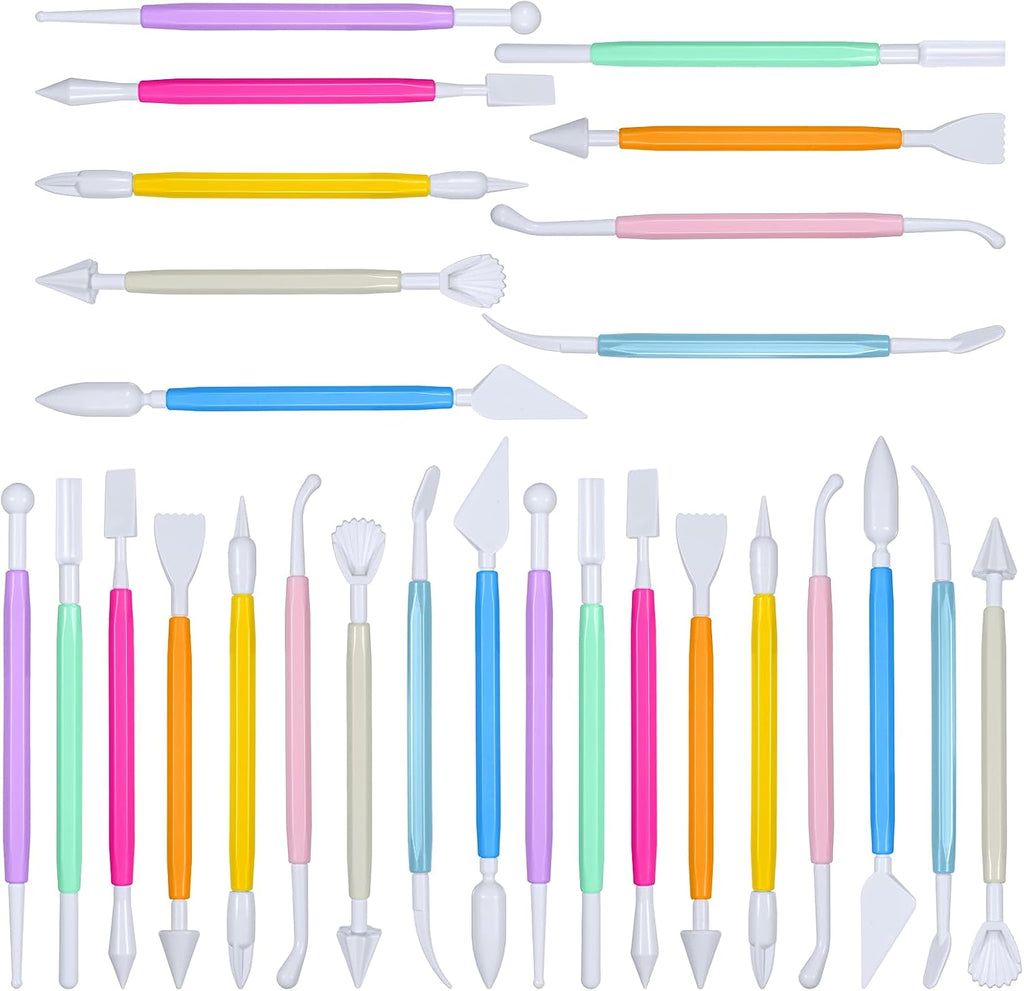 3 Set Air Dry Clay Tools, Fondant Sculpting Tool Set, Polymer Clay Tools for Modeling Decorating Tool, Clays