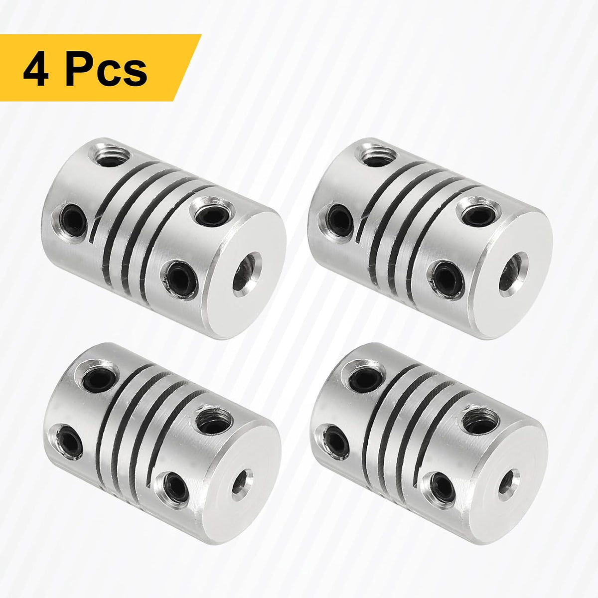 uxcell 4Pcs Flexible Couplings 2mm to 3mm Aluminum Alloy Joint Connector