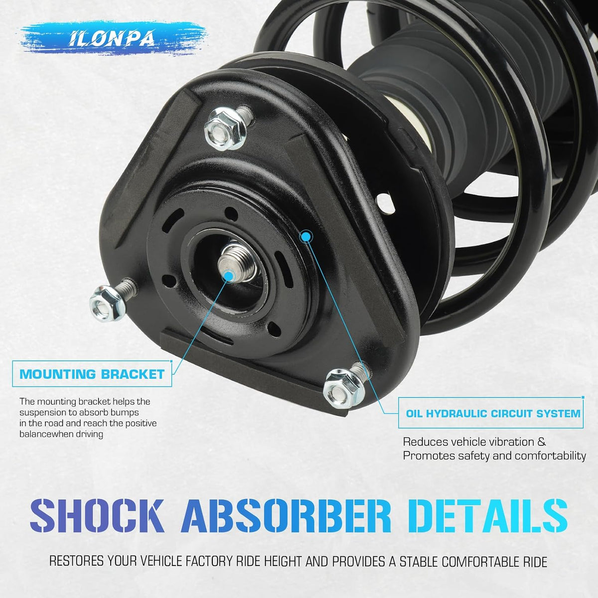 ILONPA (4) Front Struts Shock & Sway Bar Links for 2003-2008 Toyota Corolla