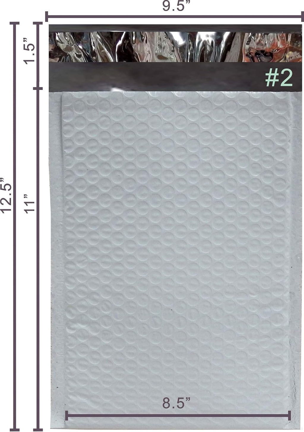 Poly Bubble Mailers 8.5x12 200 Pack Usable Space 8.5x11 PM#2-200