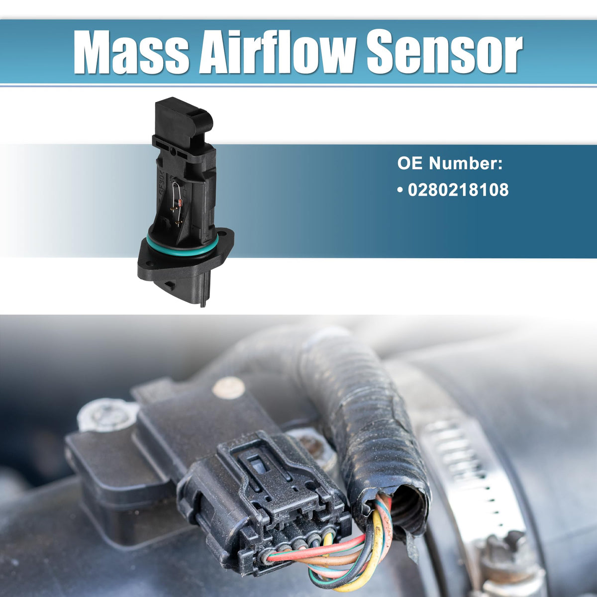 uxcell Car Mass Air Flow Sensor Replacement No.0280218108 for Volvo XC90 2003-2006