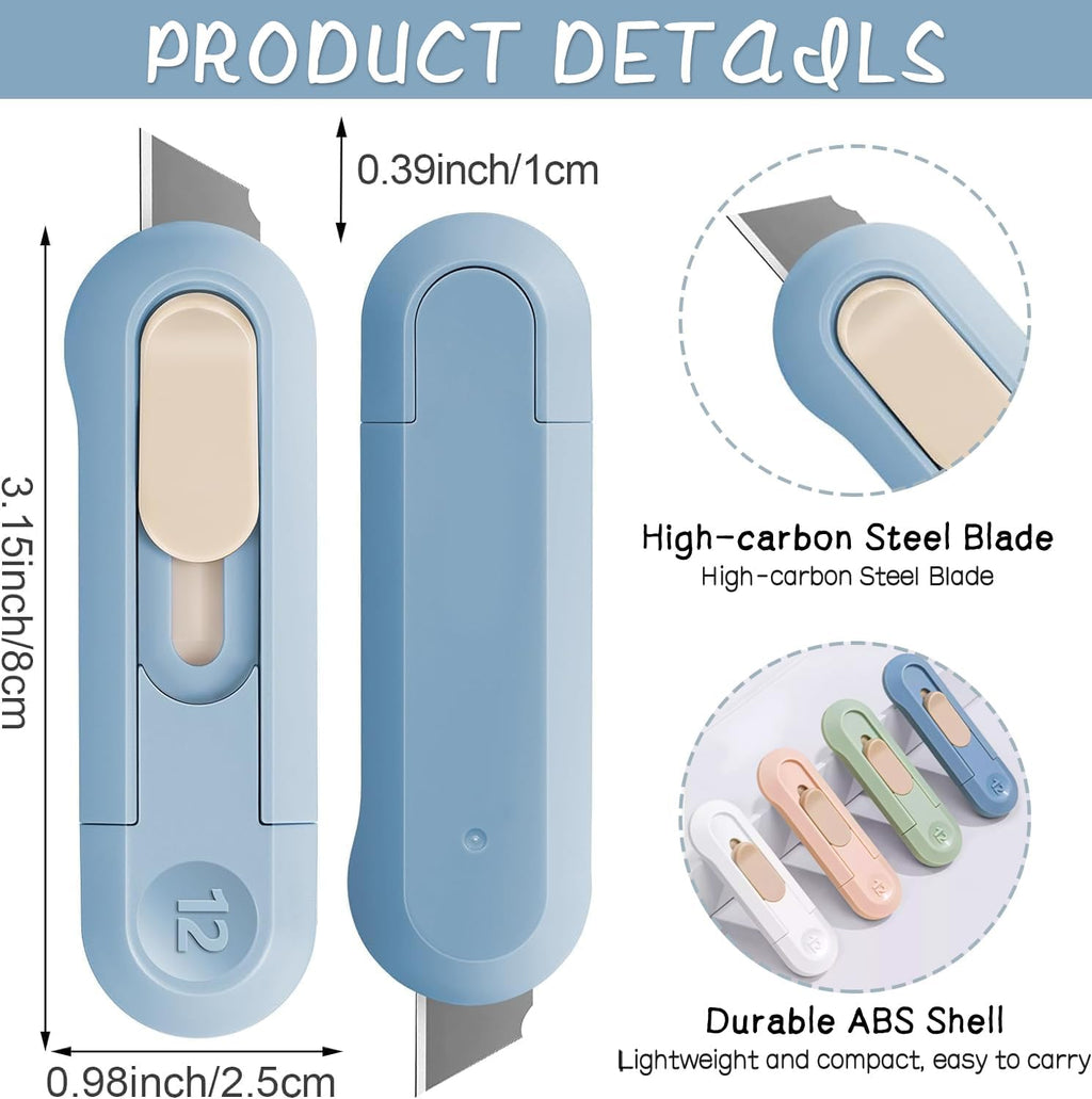 Box Cutter,Retractable Box Opener, Package Opener, Easy Slide Retractable Cute envelope opener for opening daily