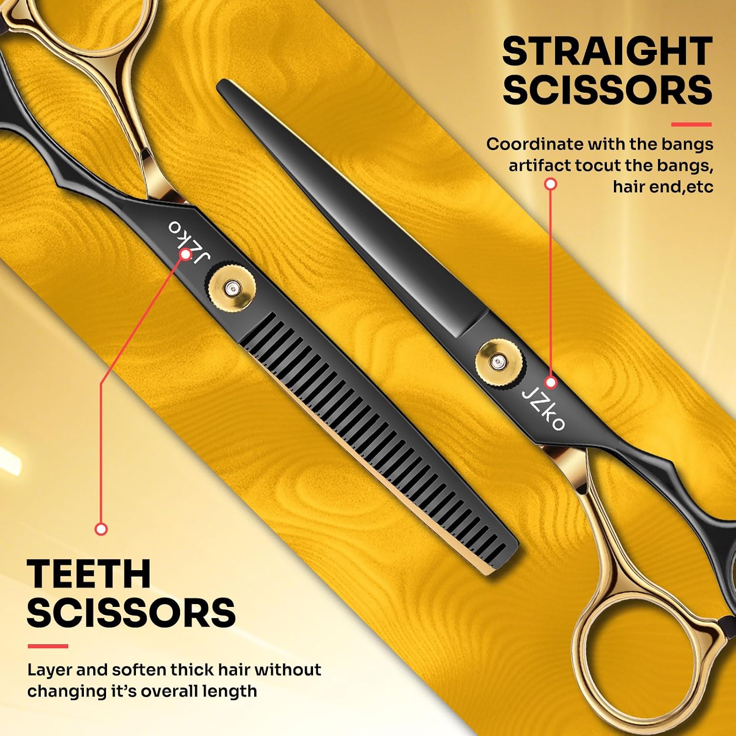 Hair Cutting Scissors Shears Kit, 6.7”Barber Shears, Professional Thinning Shears for Hair Cutting & Haircut Scissors