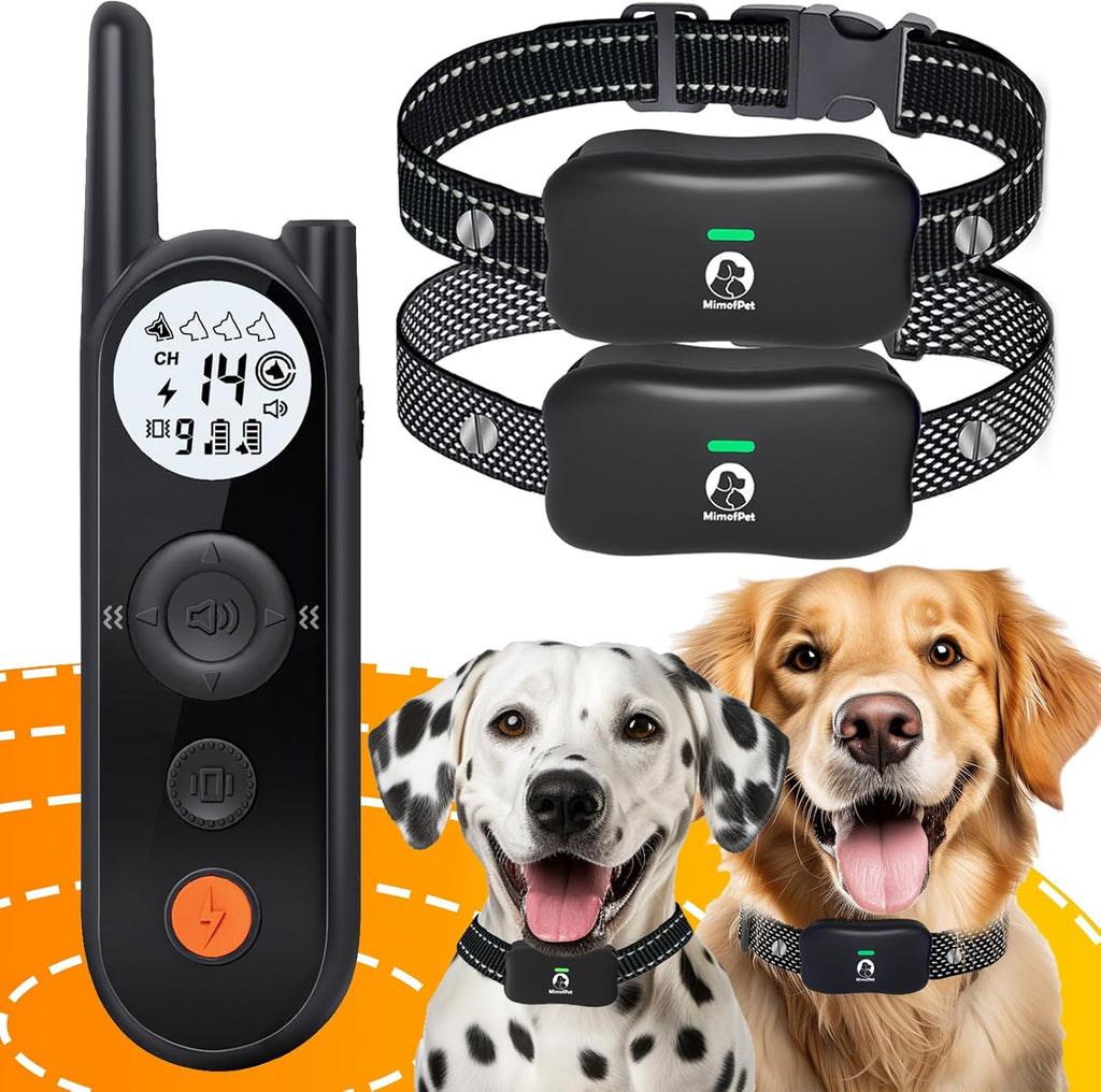 Wireless Dog Fence for 2 Dogs - Covers up to 856-Acre Electric Fence,185 Days Standby Time Training Collar,Pet