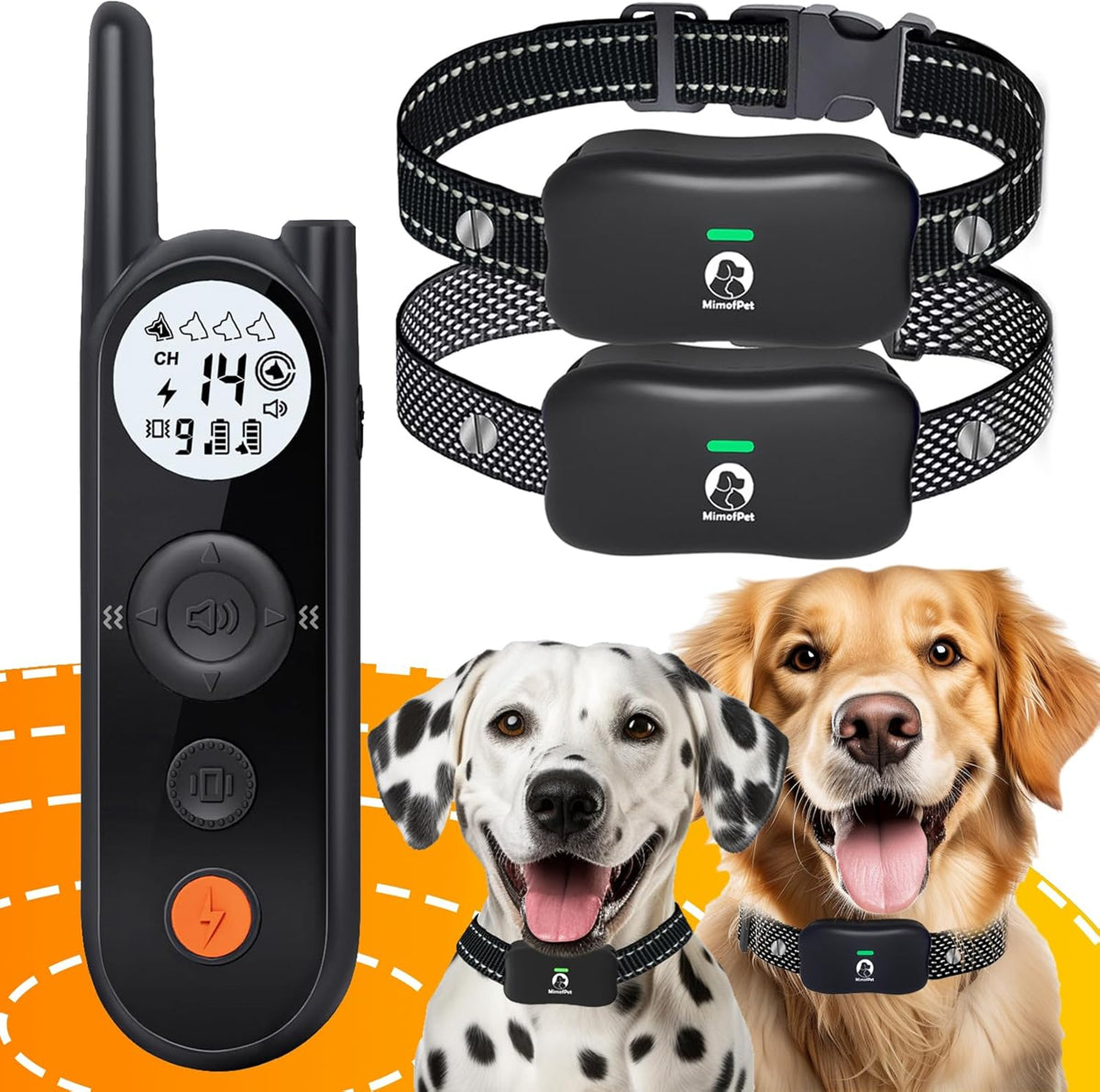Wireless Dog Fence for 2 Dogs - Covers up to 856-Acre Electric Fence,185 Days Standby Time Training Collar,Pet