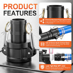 Gasher 3" Type C Camlock Fitting Polypropylene Female Coupler