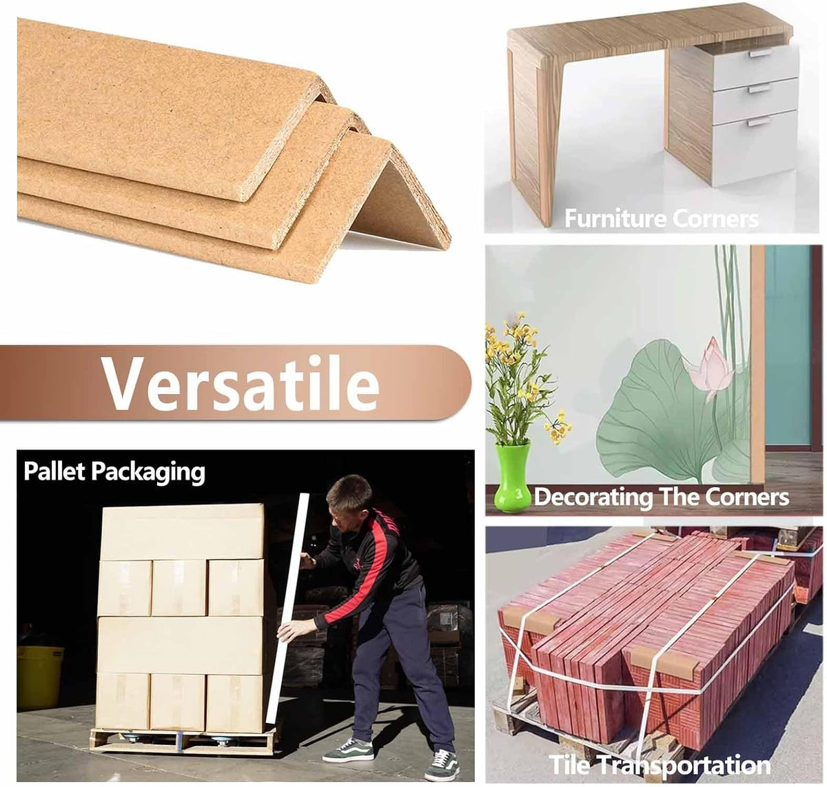 Packaging Cardboard Edge 4 Mm Thickness V Wrapping Paper Corner Board Reinforced Corner Protectors for Pallets