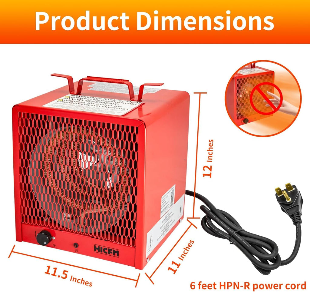 240V Electric Space Heater for indoor use with Thermostat Control