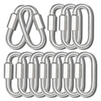 1.57IN Quick Link,Heavy Duty Locking Carabiner (12PCS,Silver)