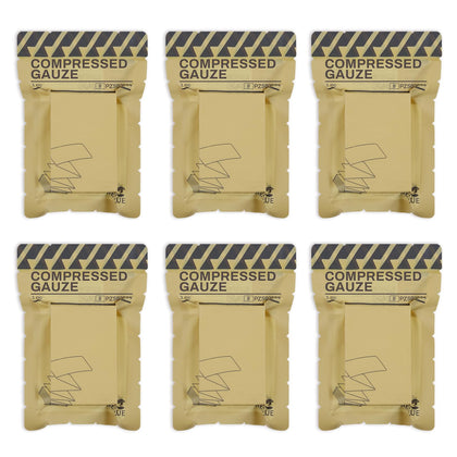 Sterile Compressed Gauze for Emergency Wound Dressing, 6PC