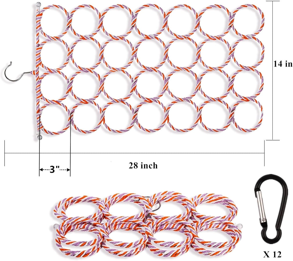 4 Pack Parrot Bird Swing Hanging Toys, Rat Climbing Ladder Rope Perch, Net Toy for Cage, Mouse, Mice, Parakeets