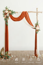 Wedding Arch Flowers, Fall Decor, Burnt Orange
